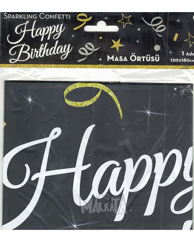 Луксозна парти покривка  Happy Birthday