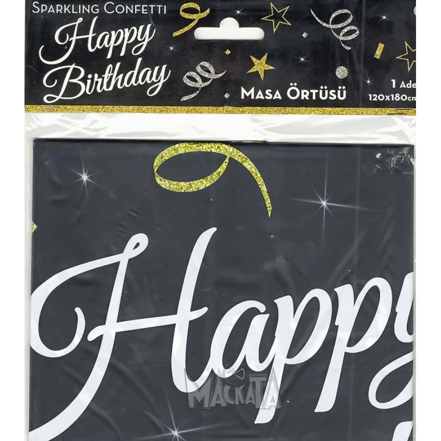 Луксозна парти покривка  Happy Birthday