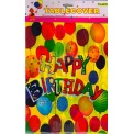 Парти покривка - Happy Birthday в жълт цвят