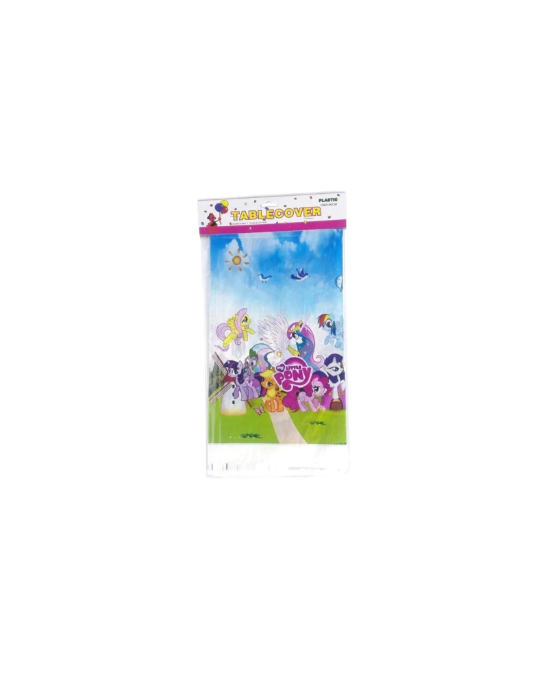 Пластмасова покривка за детски рожден ден Малкото пони My Little Pony с цветни понита 108х180 см