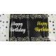 Парти покривка - Happy Birthday в черен цвят