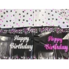 Парти покривка - Happy Birthday в цвят циклама