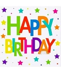 Парти салфетки - Happy Birthday 16бр Парти салфетки - Happy Birthday 16бр