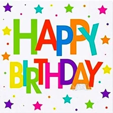 Парти салфетки - Happy Birthday 16бр