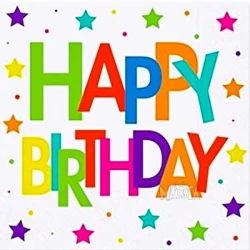 Парти салфетки - Happy Birthday 16бр
