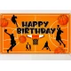 Банер Happy Birthday баскетбол текстилен 70x100 см