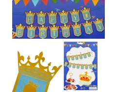 Парти банер Happi Birthday с коронки 56377-2