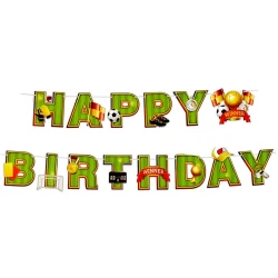 Парти банер „Happy Birthday“ – Футбол