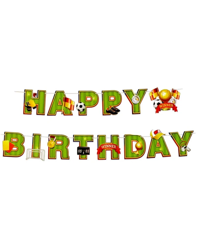 Банер Happy Birthday Футбол 3 метра