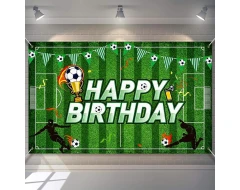 Банер Happy Birthday „Футбол с купа“