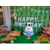 Банер Happy Birthday футбол с купа текстилен 70x100 см