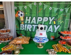 Банер Happy Birthday „Футбол с купа“