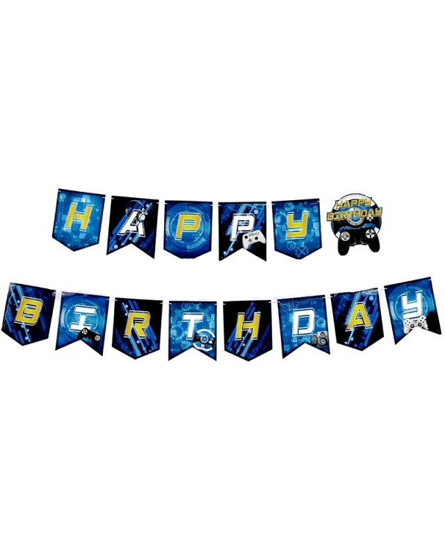 Банер Happy Birthday джойстик геймър 3 метра