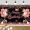 Банер Happy Birthday с корона текстилен 70x100 см