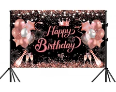 Банер Happy Birthday с корона