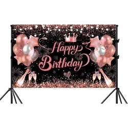 Банер Happy Birthday с корона