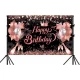 Банер Happy Birthday с корона текстилен 70x100 см