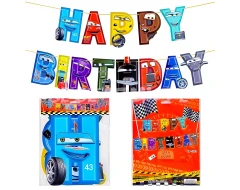 Парти банер „Happy Birthday“ – Маккуин Светкавицата