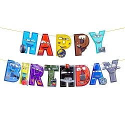 Парти банер „Happy Birthday“ – Маккуин Светкавицата
