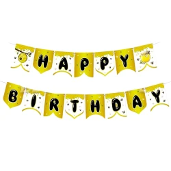 Парти банер „Happy Birthday“ – Пчелички