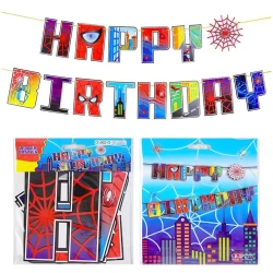 Парти банер „Happy Birthday“ Спайдърмен