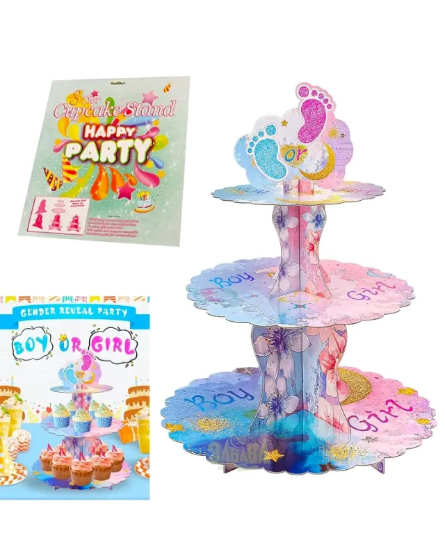 Картонена стойка за мъфини - Boy or Girl 58012