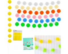 Парти украса - Гирлянд от хартиени помпони  54460-SET-G