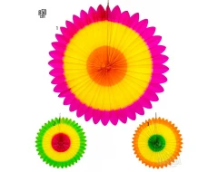 Парти украса - Трицветна розетка 2372D