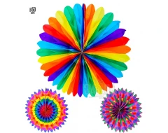 Парти украса - Многоцветно хартиено ветрило 2274R