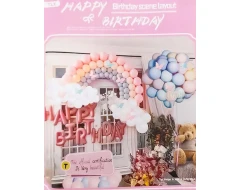 Комплект за арка от балони - Happy Birthday 69бр