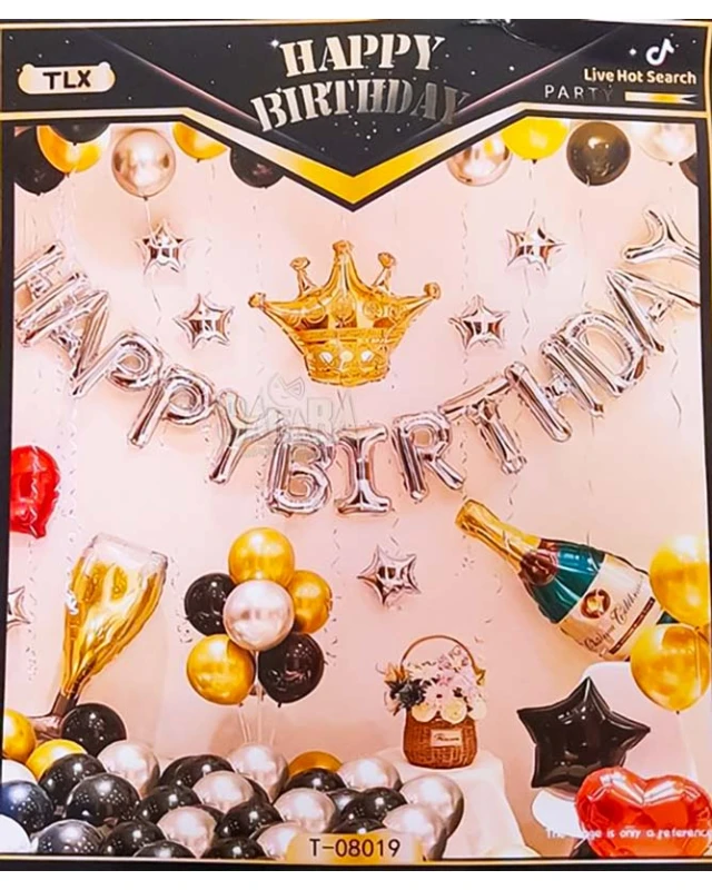 Комплект за арка от балони - Happy Birthday 38бр