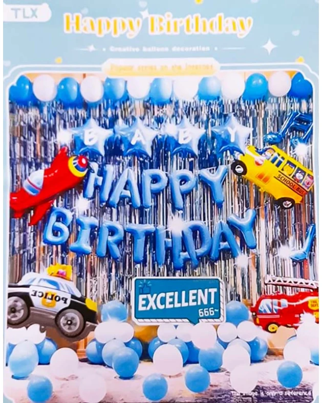 Комплект за арка от балони - Happy Birthday 57бр