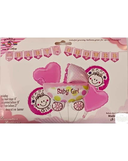 Парти сет от балони - Baby Shower в розов цвят