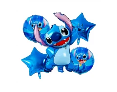 Комплект фолиеви балони Стич (Stitch) - 5 броя