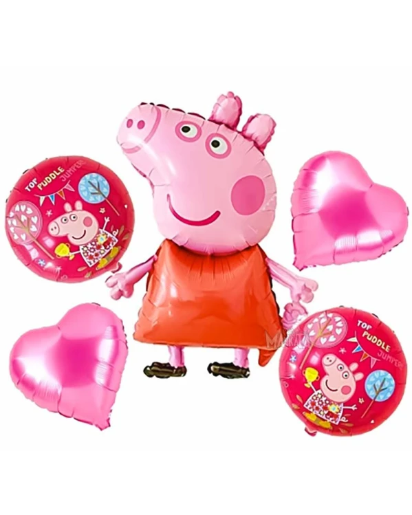 Парти сет от балони Peppa pig - Peppa 5бр