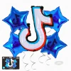 Парти сет от балони в син цвят - Tik Tok 5бр