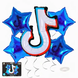 Парти сет от балони в син цвят - Tik Tok 5бр