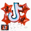 Парти сет от балони в червен цвят - Tik Tok 5бр