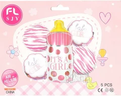 Парти сет от балони - Baby Girl 5бр