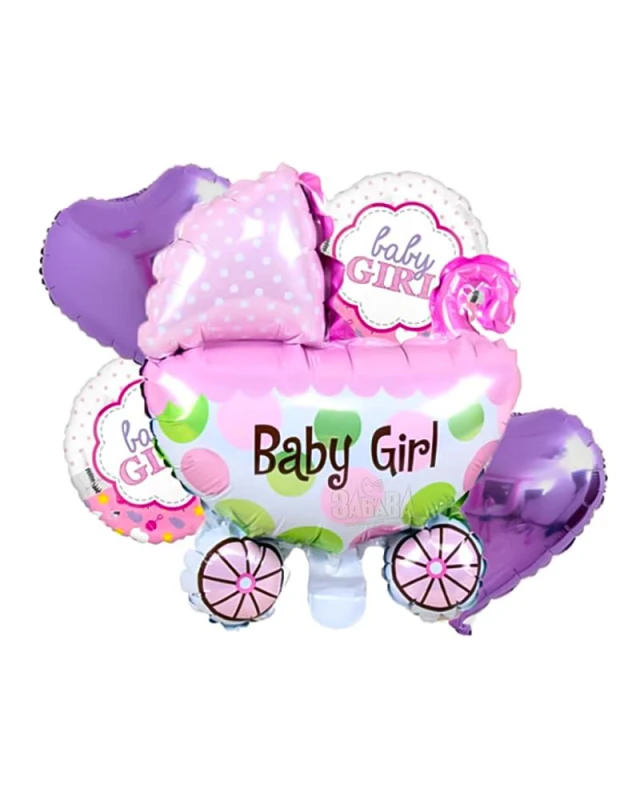 Парти сет от балони - Baby Girl 5бр 55308-1