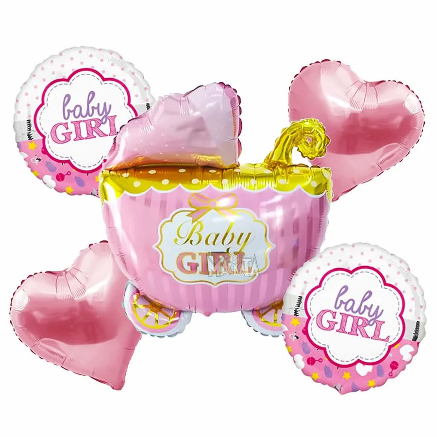 Парти сет от балони - Baby Girl 5бр 55308-1