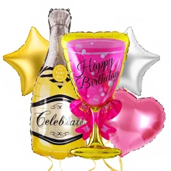 Парти сет от балони - Happy Birthday 5бр 54570