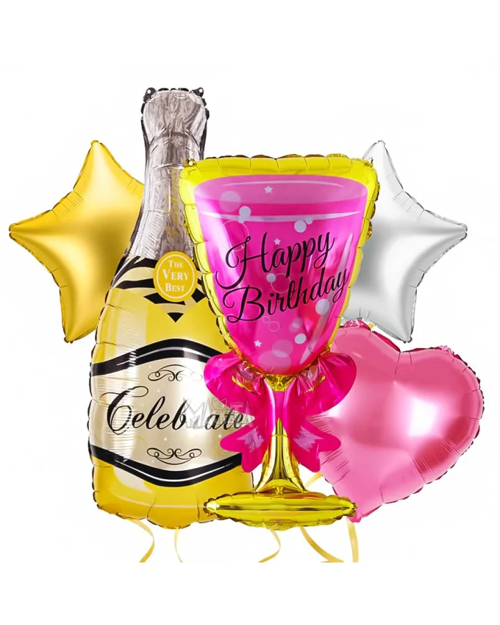 Парти сет от балони - Happy Birthday 5бр 54570