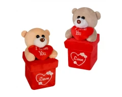 Плюшено меченце „I love you“ с кутия – изненада