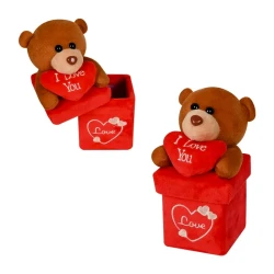Плюшено меченце „I love you“ с кутия – изненада