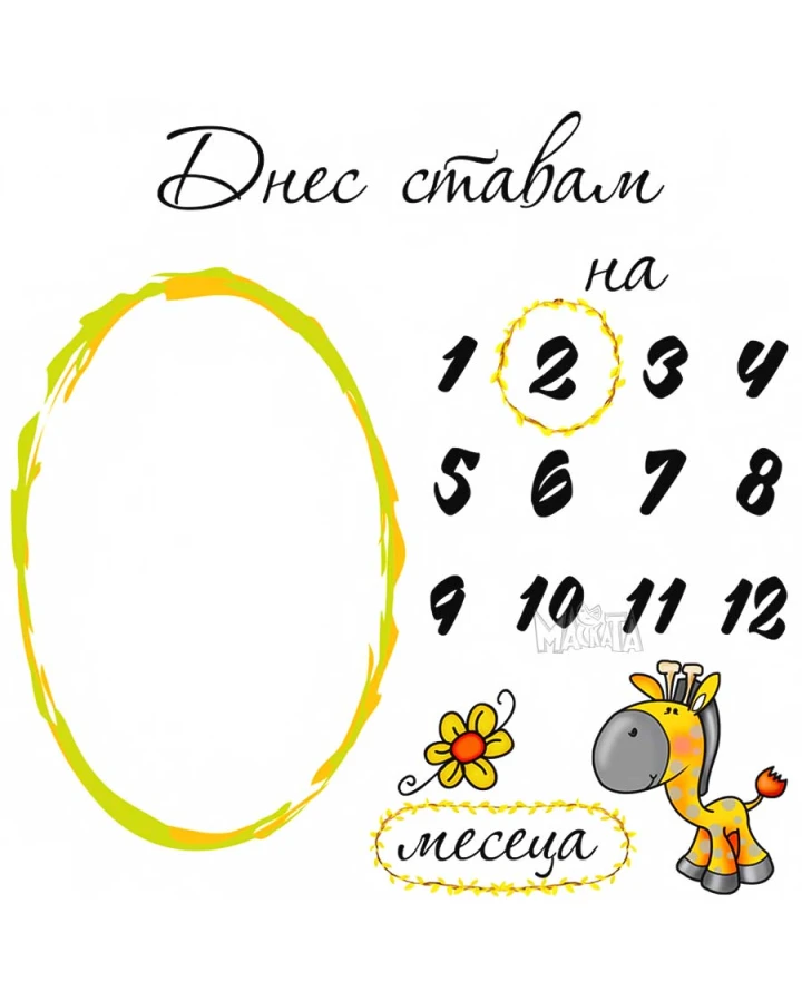 Парти украса - Платно за отбелязване растежа на бебето 100710-2