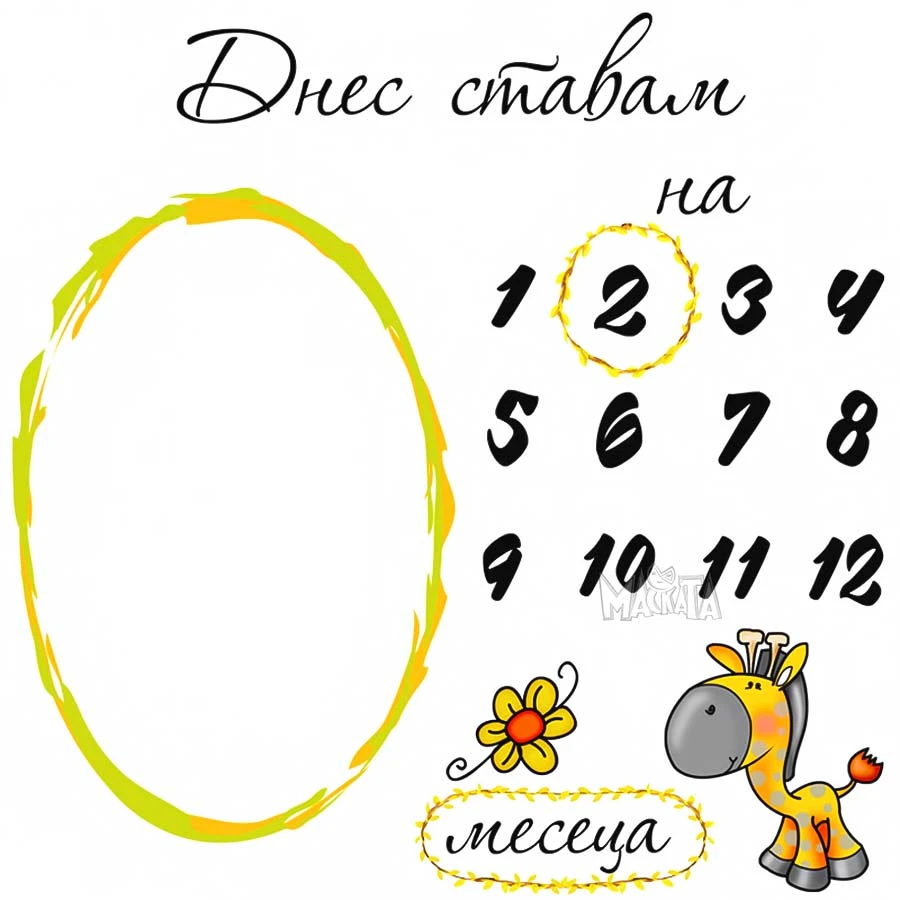 Парти украса - Платно за отбелязване растежа на бебето 100710-2