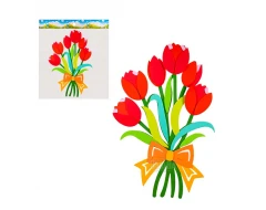 Материали за декорация - Апликация букет 55359