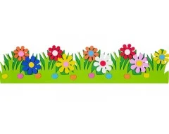 Апликация оградка с цветенца