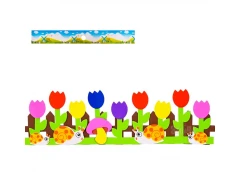 Материали за декорация - Апликация градинка с лалета 55371